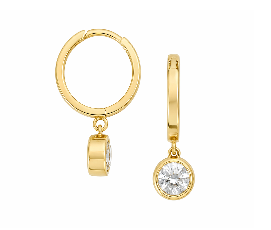 BOUCLES HUGGIES EN OR - S HUG11 - BIJOUX D'IMPORTATION