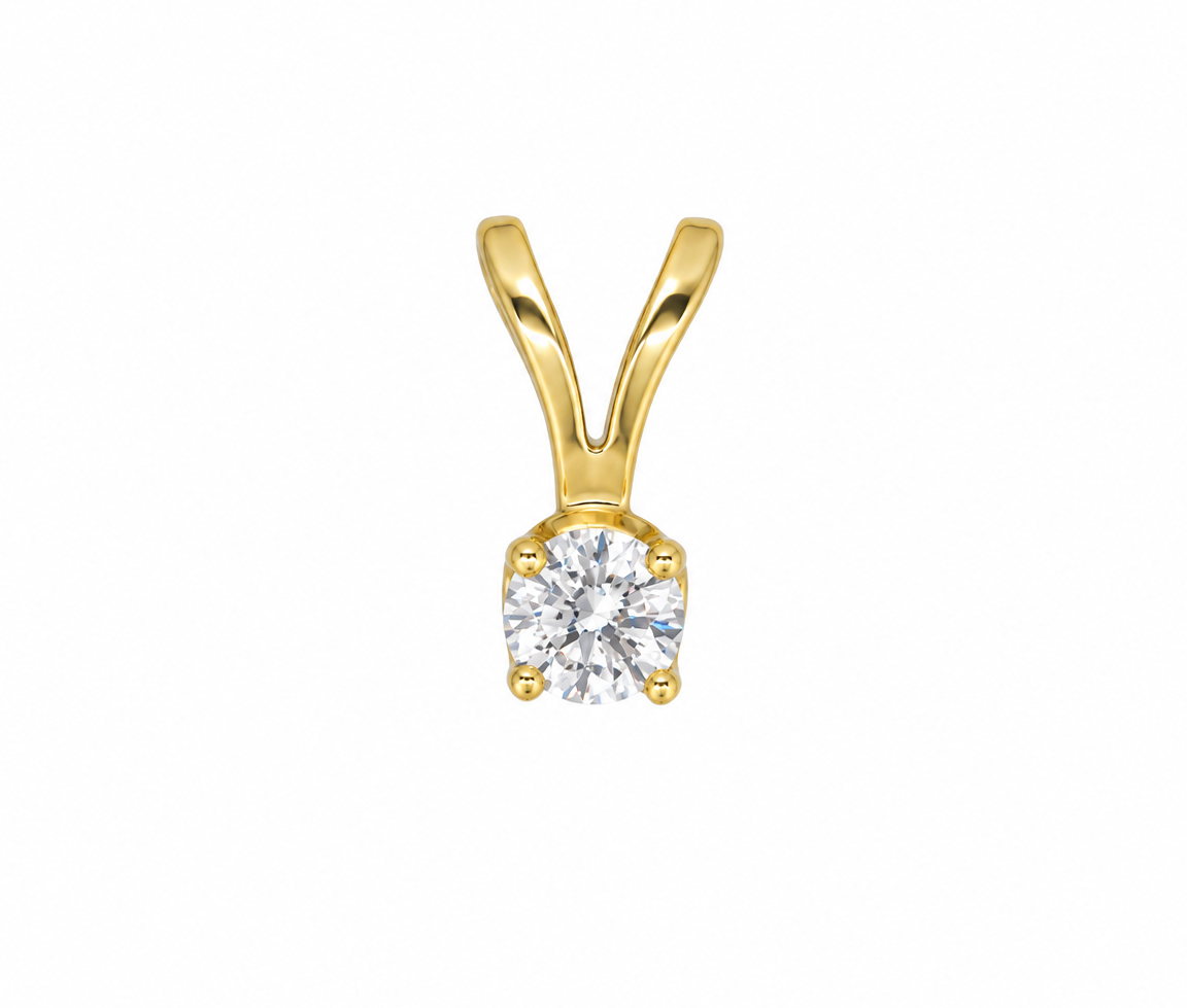 PENDENTIF SOLITAIRE AVEC DIAMANT - SJ PEN19 - BIJOUTERIE SUISSE INC.