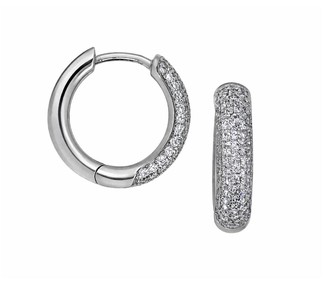 BOUCLES HUGGIES EN ARGENT - SJ LBOA07 - BIJOUTERIE SUISSE
