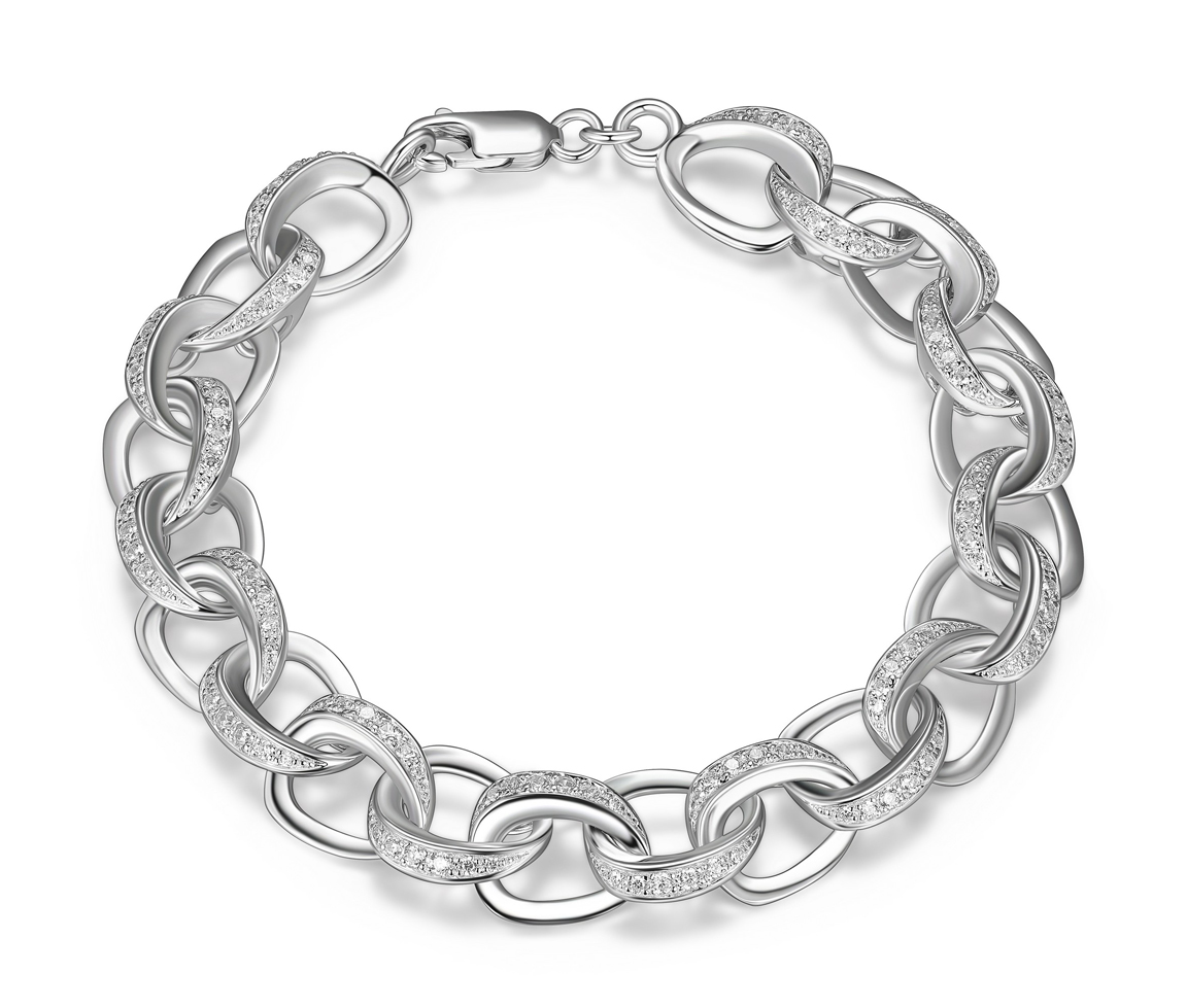 BRACELET REIGN EN ARGENT RHODIÉ SERTI DE CUBIQUES ZIRCONIAS - PJ R1A2GK0021 - REIGN