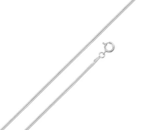 CHAINE EN ARGENT RHODIÉ À MAILLE SERPENT (SNAKE) - SP CH127RH18 - BIJOUX D'IMPORTATION