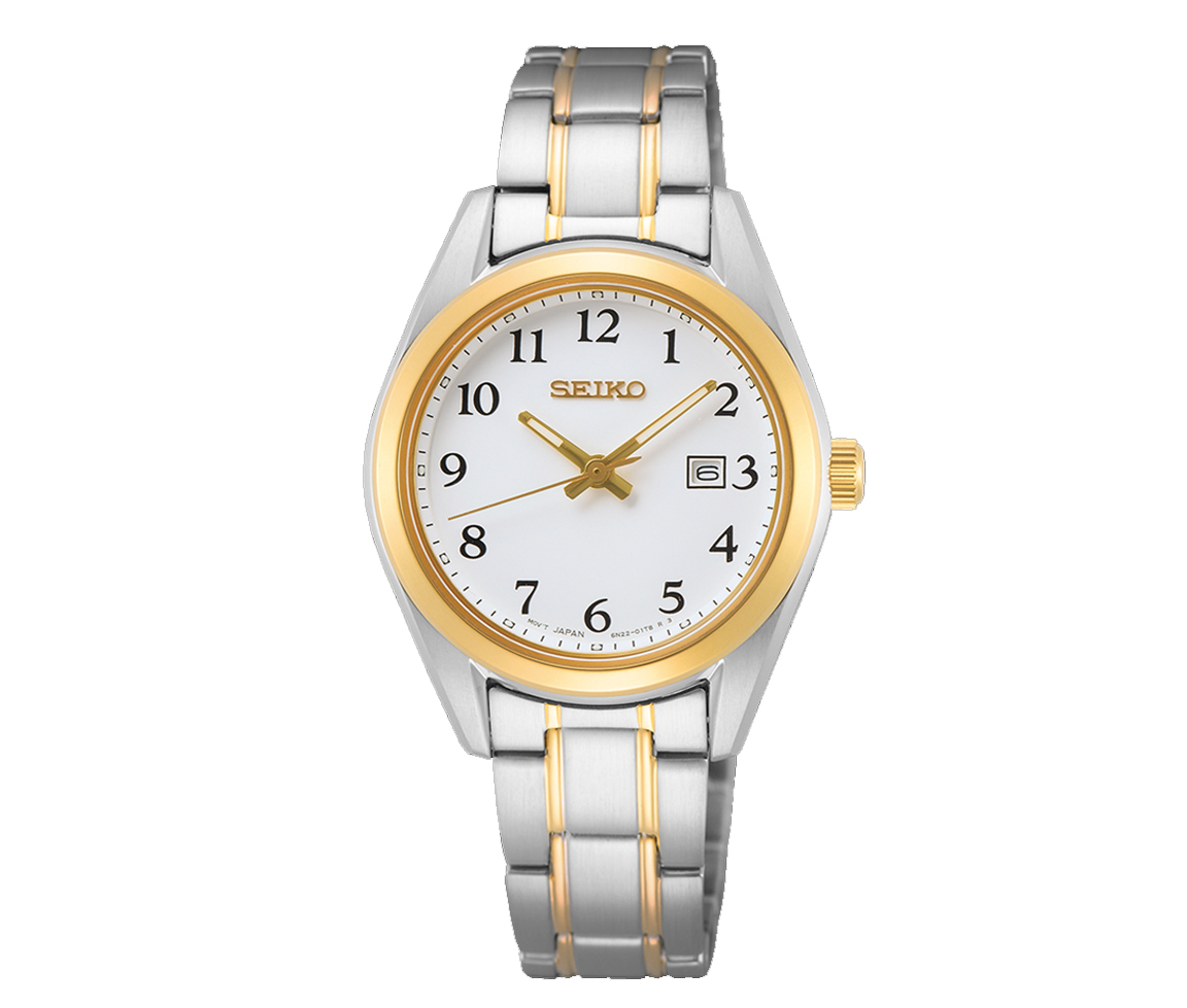 MONTRE SEIKO POUR DAME EN ACIER/PVD OR 2 TONS - SA SUR466 - SEIKO