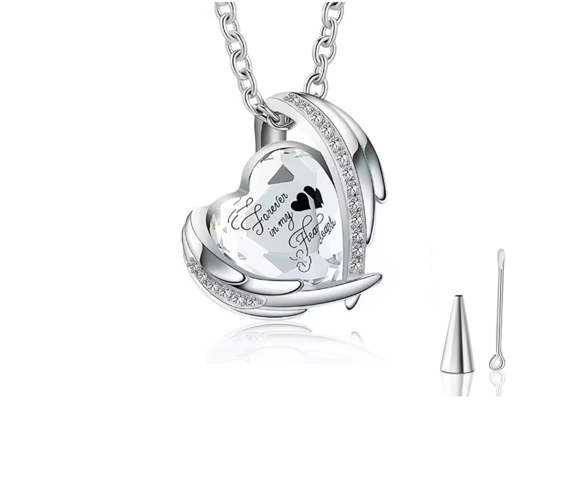 URNE POUR CENDRES COEUR/CRISTAL - SJ CREM02 - BIJOUTERIE SUISSE INC.