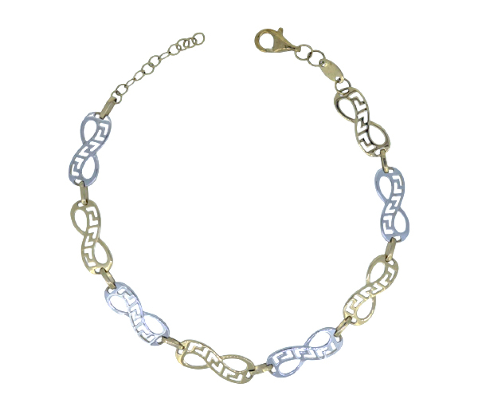 BRACELET EN OR 2 TONS À MOTIF INFINI/VERSACE - CB B2TC20687 - CBE