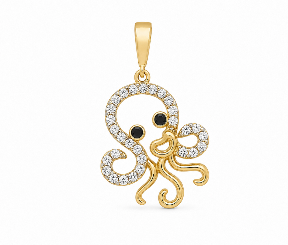 PENDENTIF PIEUVRE AJOURÉE AVEC CUBIQUES ZIRCONIAS