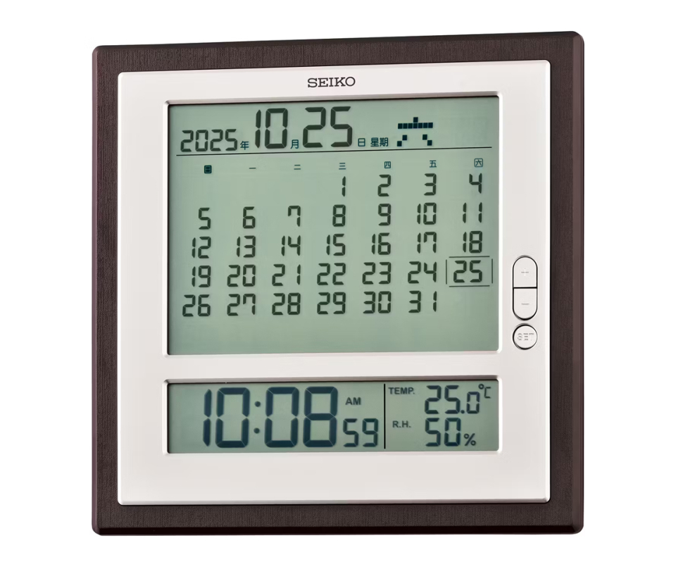 CALENDRIER/HORLOGE MURALE SEIKO NUMÉRIQUE - OD QHL100B - SEIKO