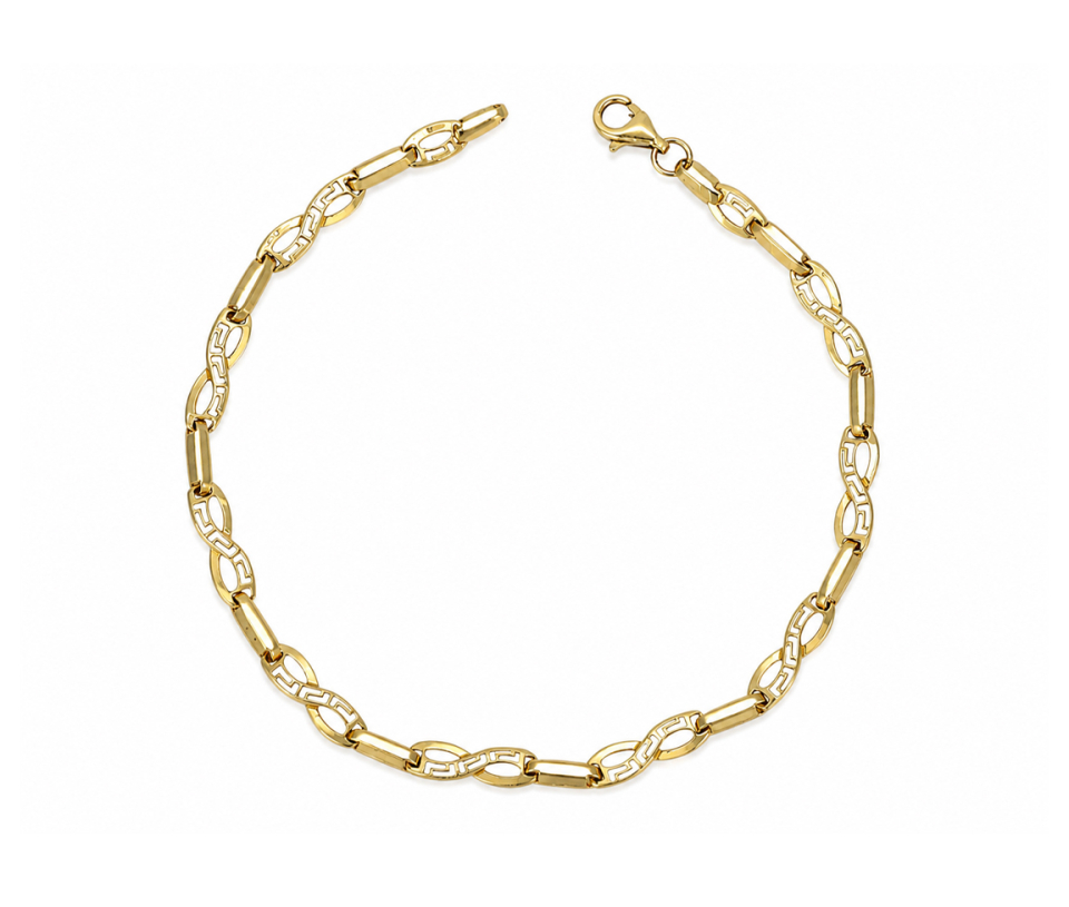 BRACELET À MOTIF INFINI/GREC AJOURE 