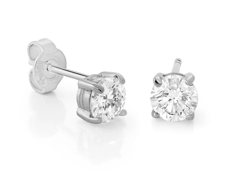 BOUCLES FIXES EN ACIER SERTIES DE CUBIQUES ZIRCONIAS - IG SEA194 - ITALGEM