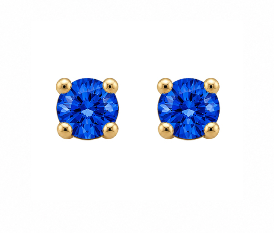 BOUCLES DE PERÇAGE EN ACIER/PVD OR 24K SERTIES DE CUBIQUES ZIRCONIAS (*PERÇAGE GRATUIT)