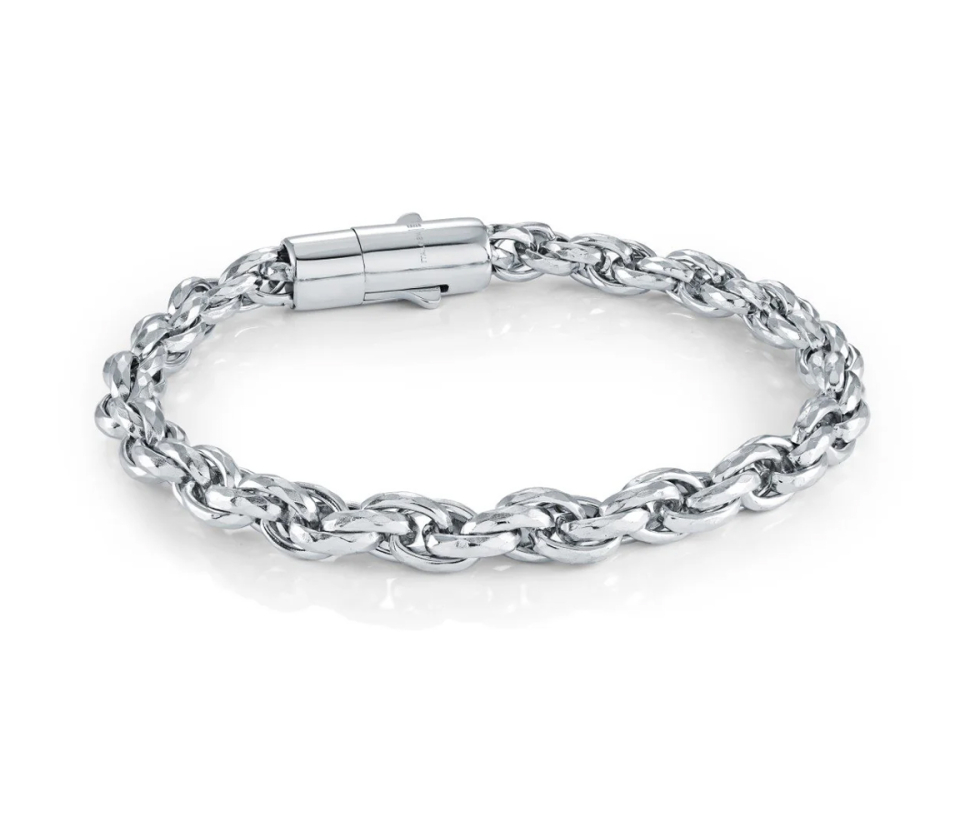 BRACELET À MAILLE TORSADE FACETÉE
