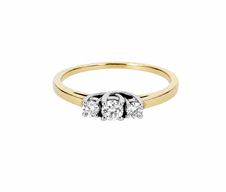 BAGUE TRINITÉ AVEC DIAMANTS DE LABORATOIRE