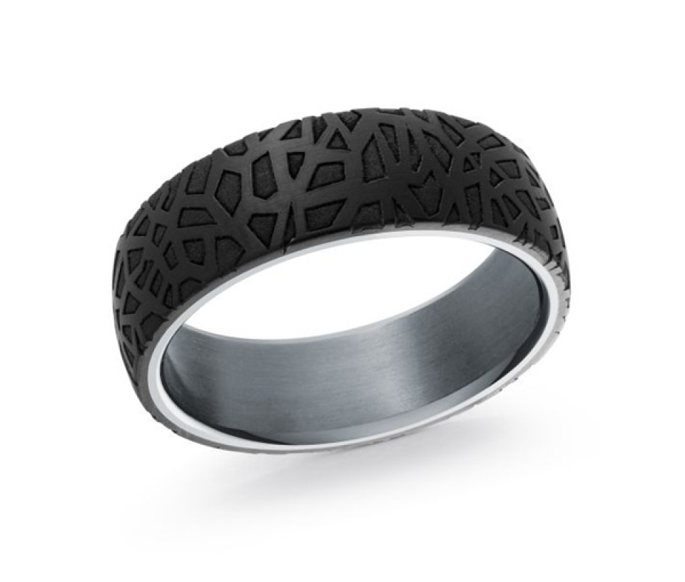 JONC EN TANTALE/FIBRE CARBONE CONFORT FIT - ML TANT025/7 - MALO 