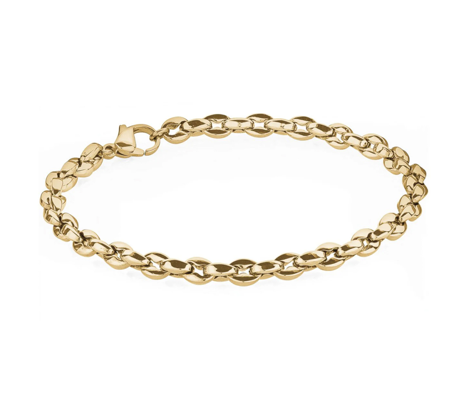 BRACELET EN ACIER/PVD OR À MAILLE ROLO OVALE - IG SMB165 - ITALGEM