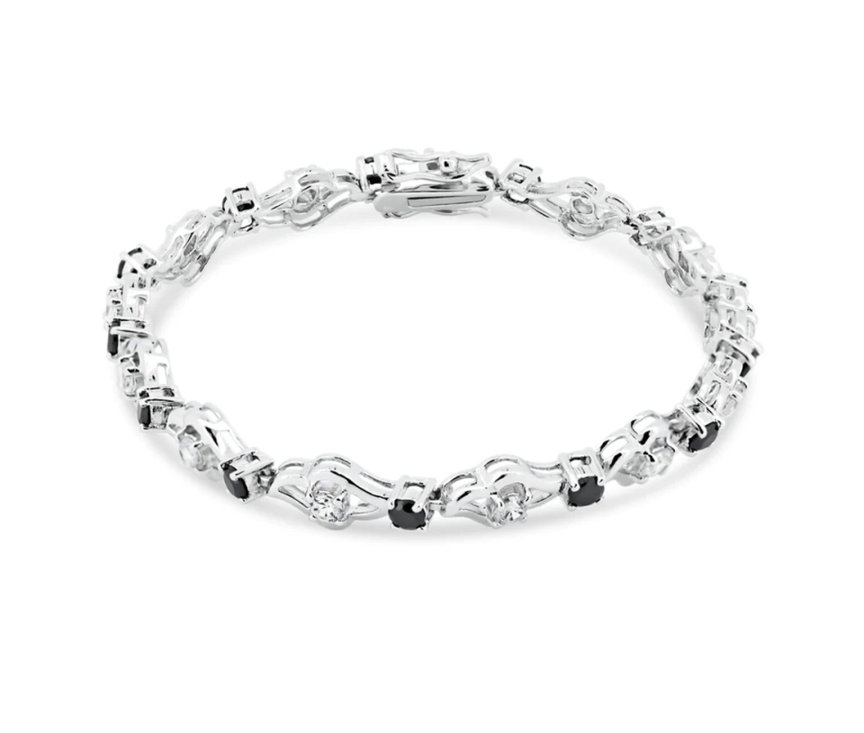 BRACELET TENNIS EN ARGENT RHODIÉ SERTI DE CUBIQUES ZIRCONIAS 