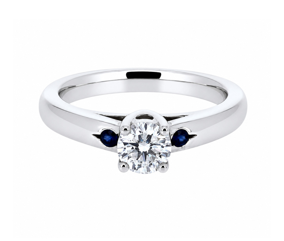 BAGUE EN OR AVEC UN DIAMANT 