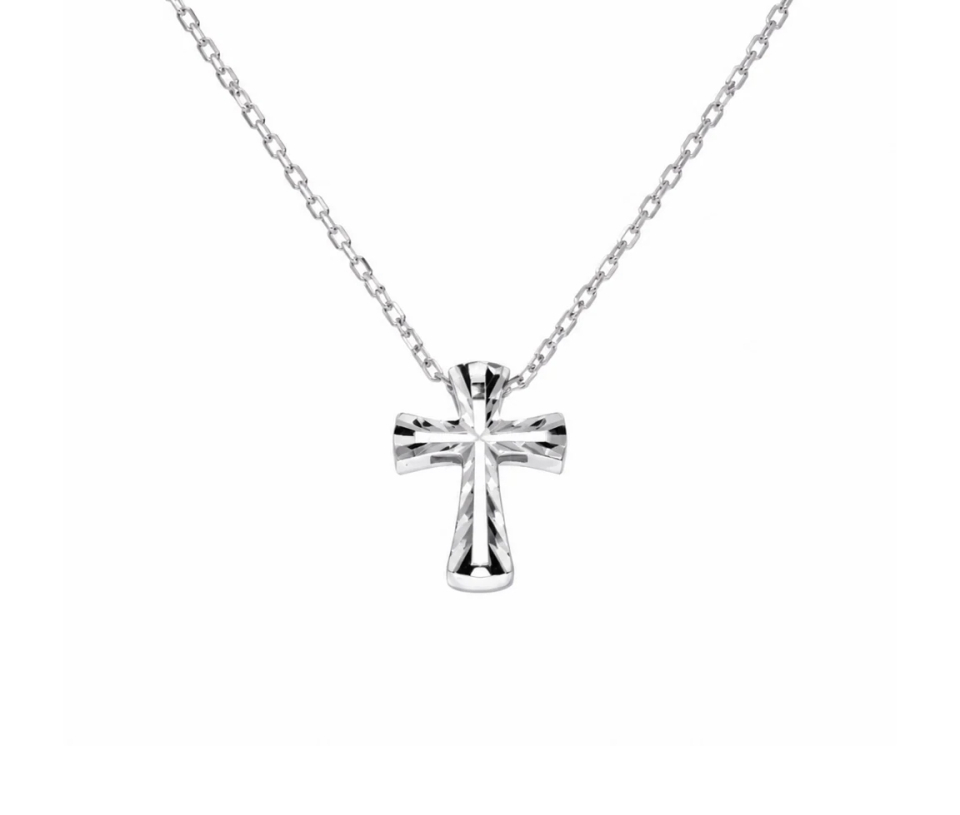 PENDENTIF CROIX AJOURÉE ET TAILLÉE DIAMANT