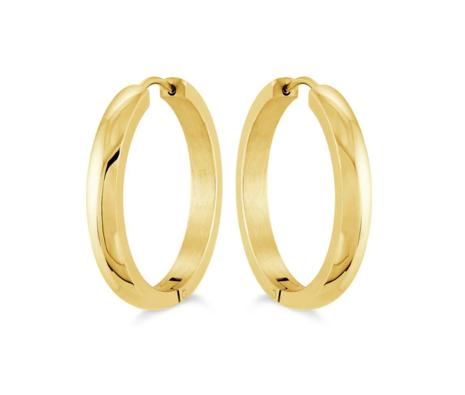 BOUCLES ANNEAUX UNIES EN ACIER/PVD OR - IG SHEA60GO - VELORIA