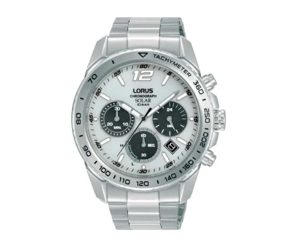 MONTRE LORUS POUR HOMME EN ACIER À MOUVEMENT SOLAIRE