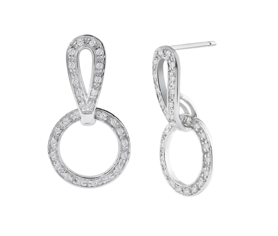 BOUCLES CERCLE DE VIE EN ARGENT RHODIÉ