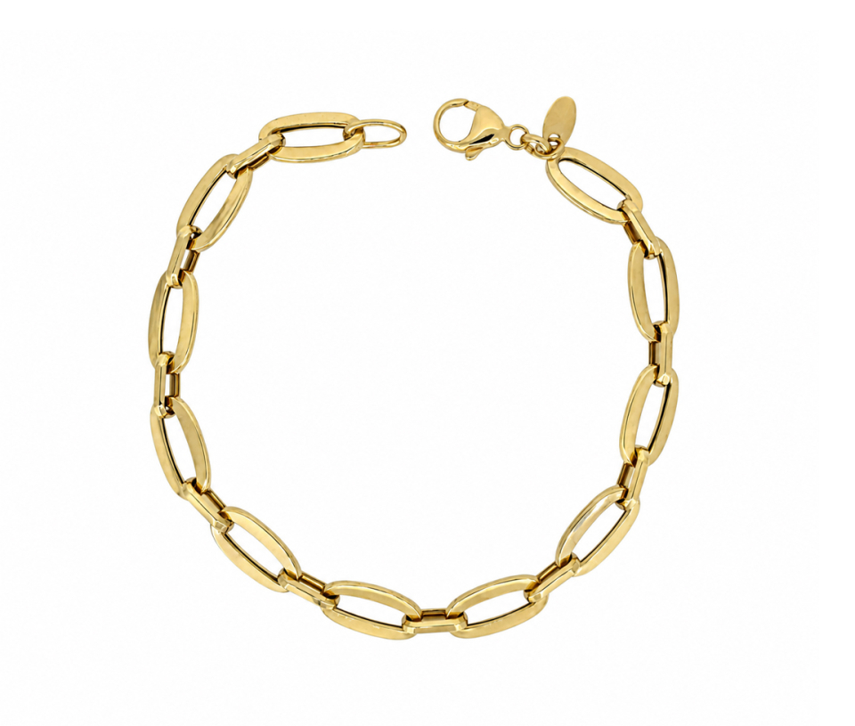 BRACELET À MAILLE ROLO OVALE