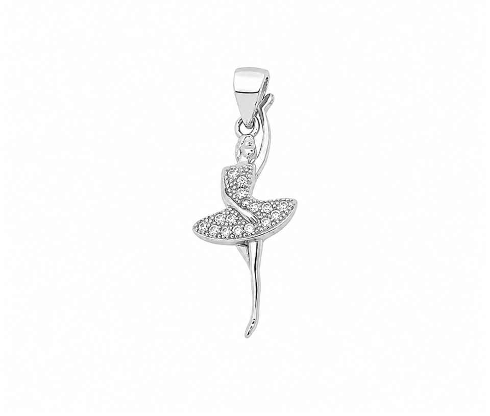 PENDENTIF BALLERINE AVEC CZ