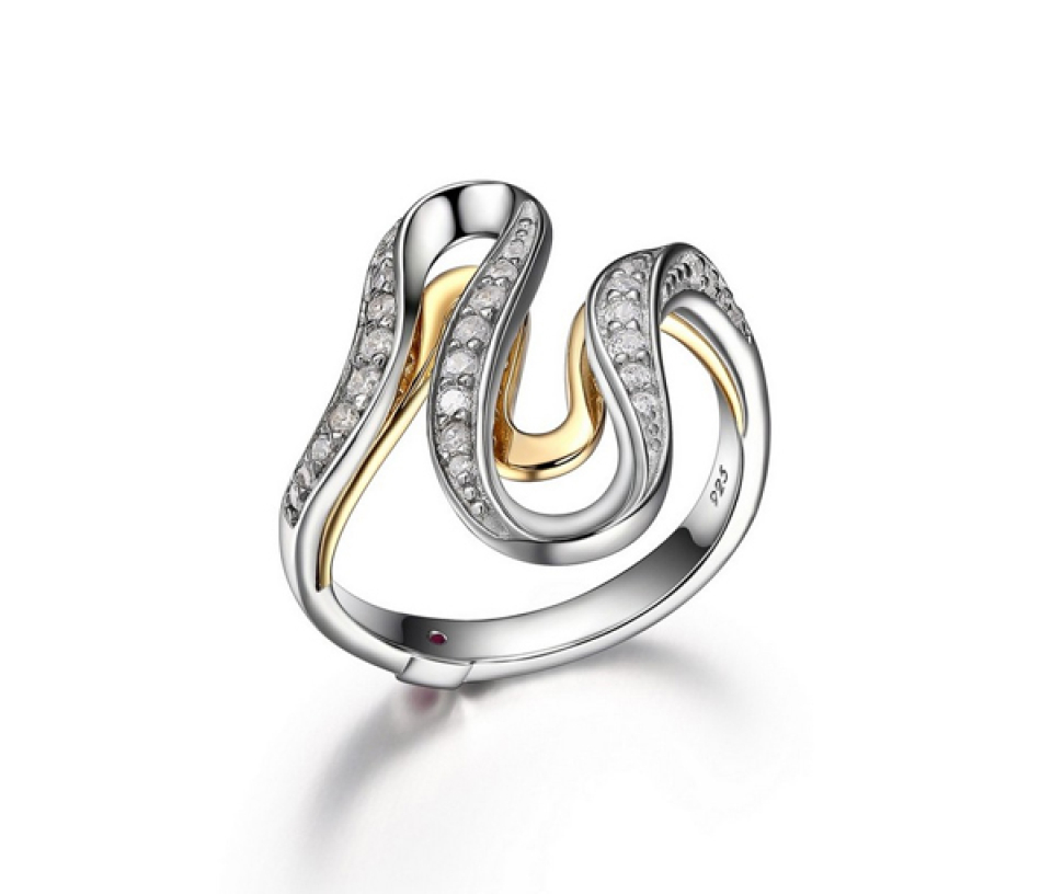 BAGUE MOON SHADOW AVEC CZ