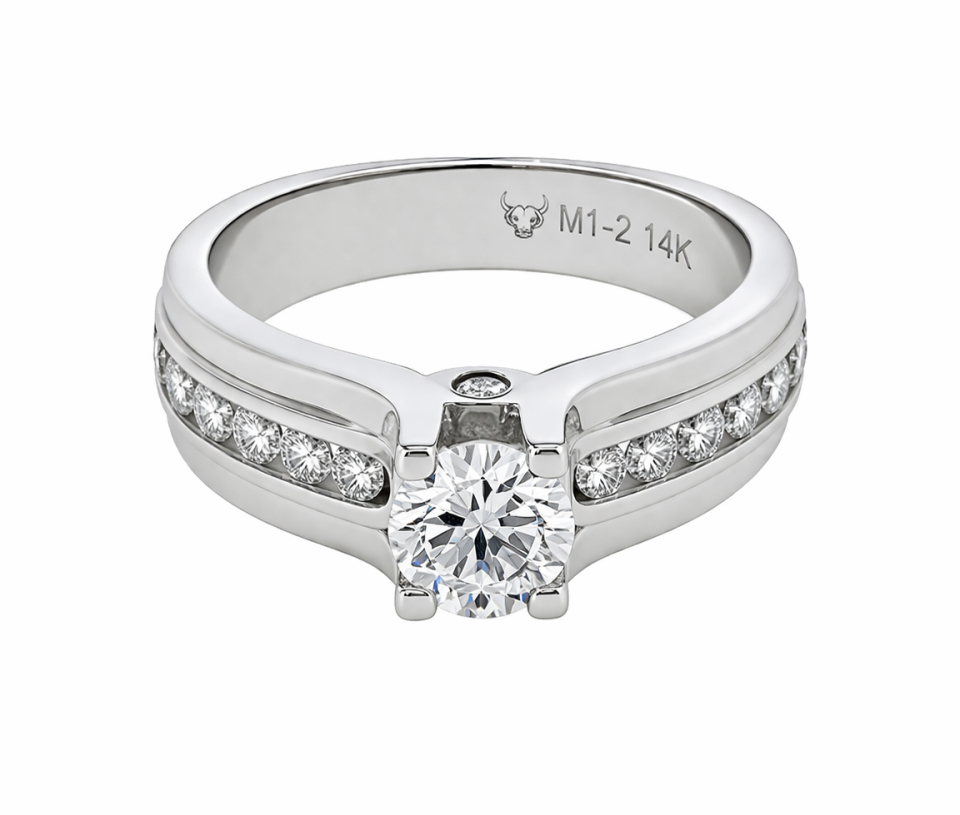 BAGUE EN OR BLANC DIAMANT