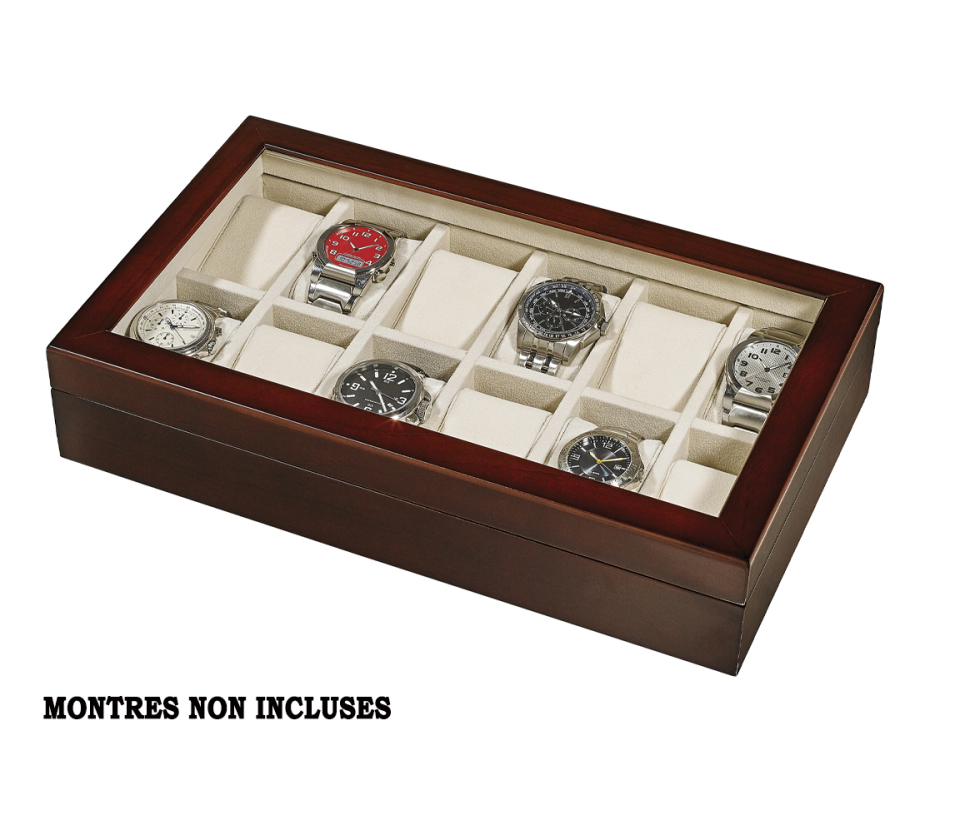 COFFRE POUR 12 MONTRES EN BOIS - JM WD1121 - ALPINE