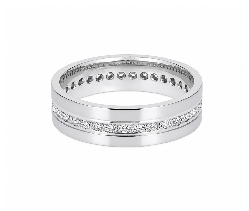 JONC ÉTERNITÉ AVEC DIAMANTS