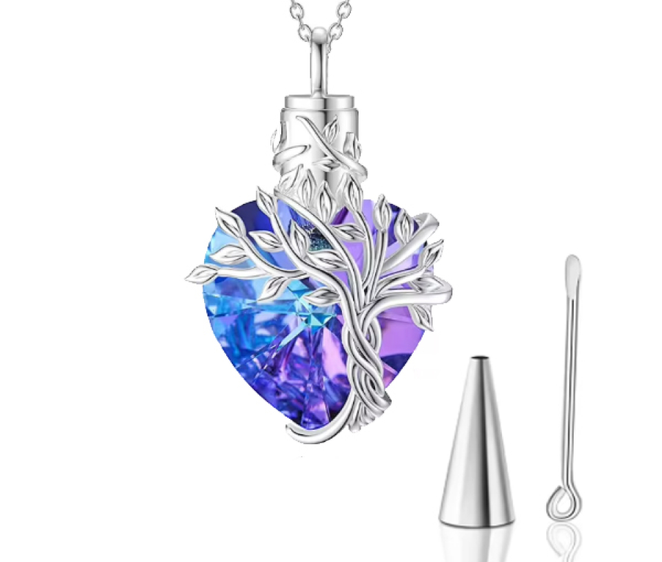 URNE POUR CENDRES COEUR ET ARBRE DE VIE