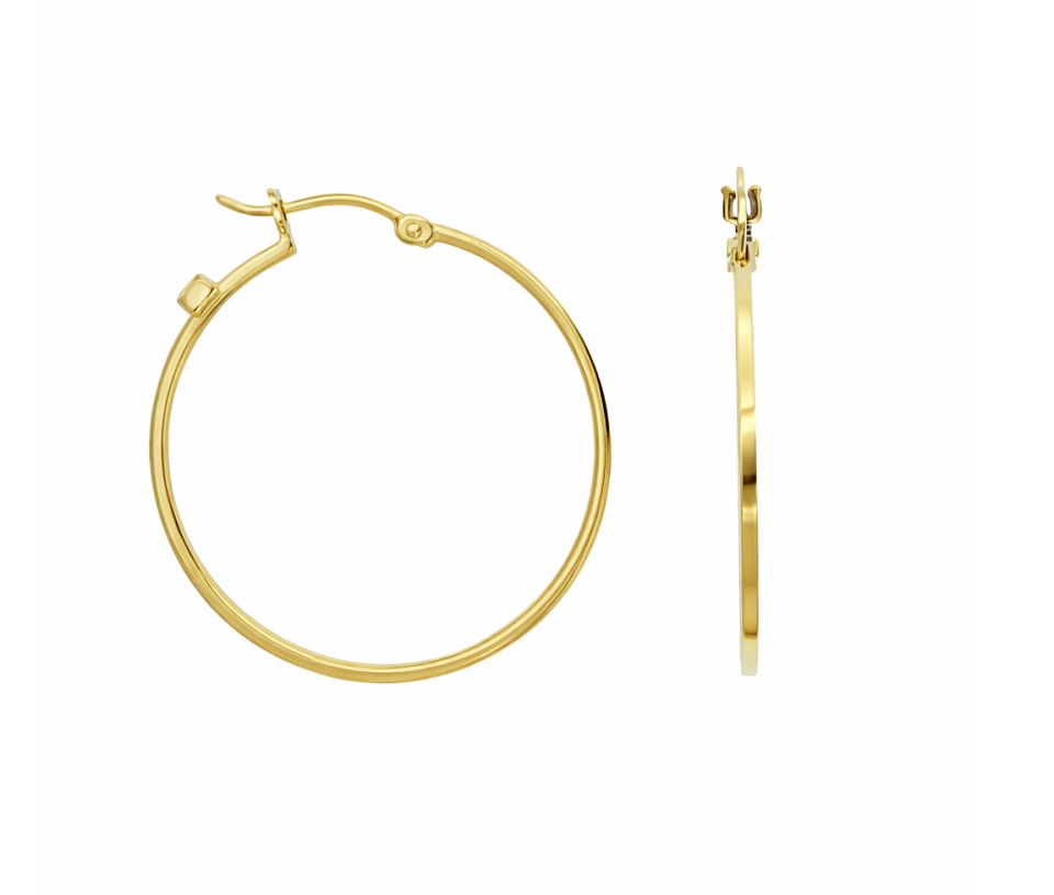 BOUCLES ANNEAUX UNIES EN ARGENT/PVD OR