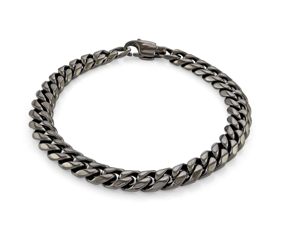 BRACELET EN ACIER/PVD GUN MÉTAL À MAILLE GOURMETTE - IG SMB613/8.5 - ITALGEM