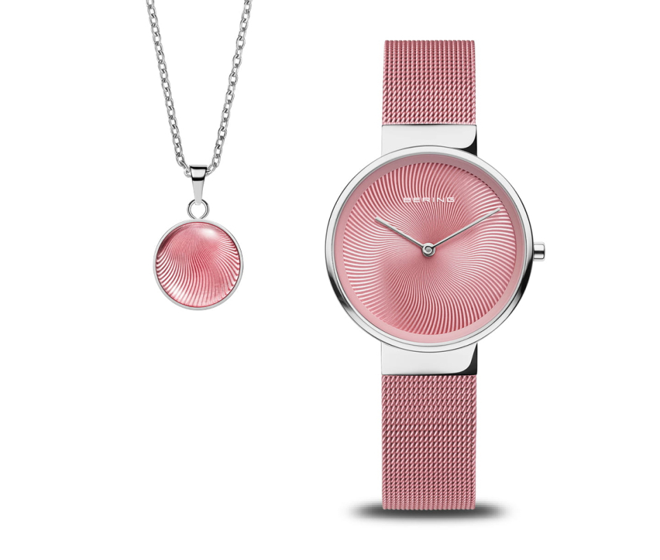 ENSEMBLE MONTRE BERING ET COLLIER EN ACIER - MI 19031/989 - BERING