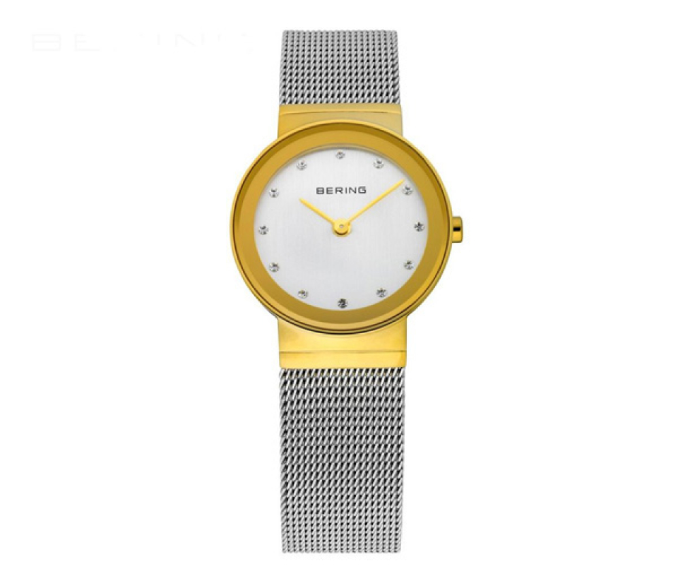 MONTRE BERING ACIER 2TONS CRISTAUX MESH - MI 10126/001 - BERING