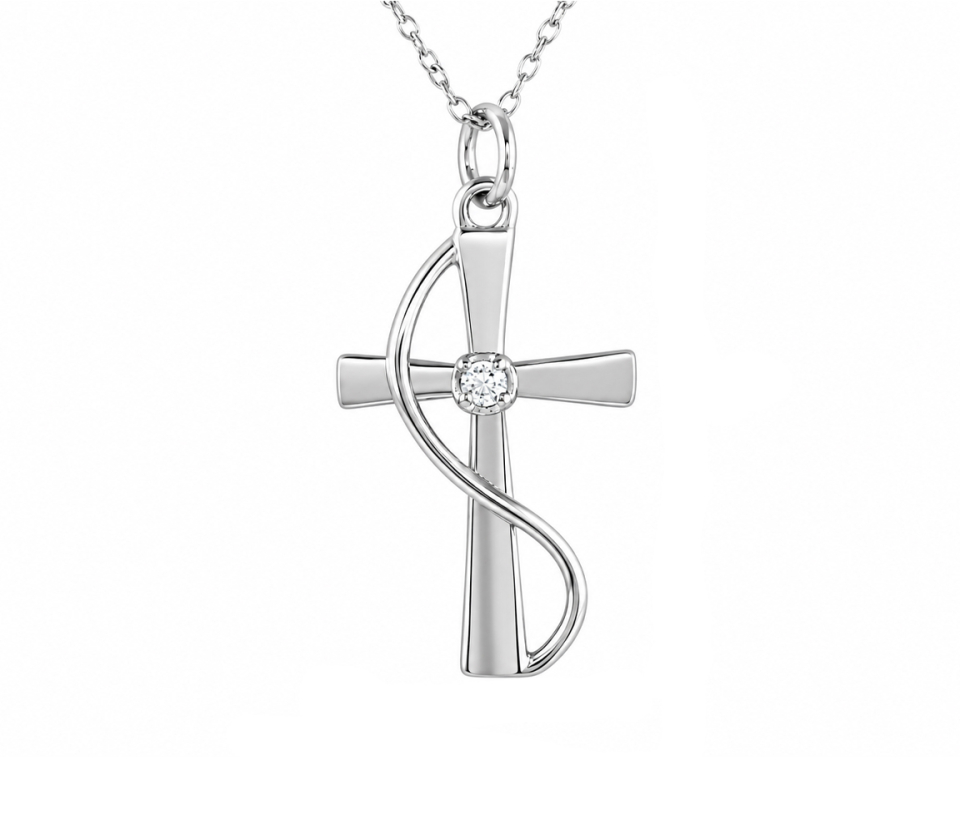 PENDENTIF CROIX AVEC CZ