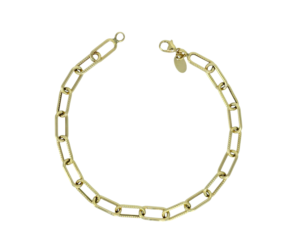 BRACELET À MAILLE PAPERCLIP TAILLÉE DIAMANT