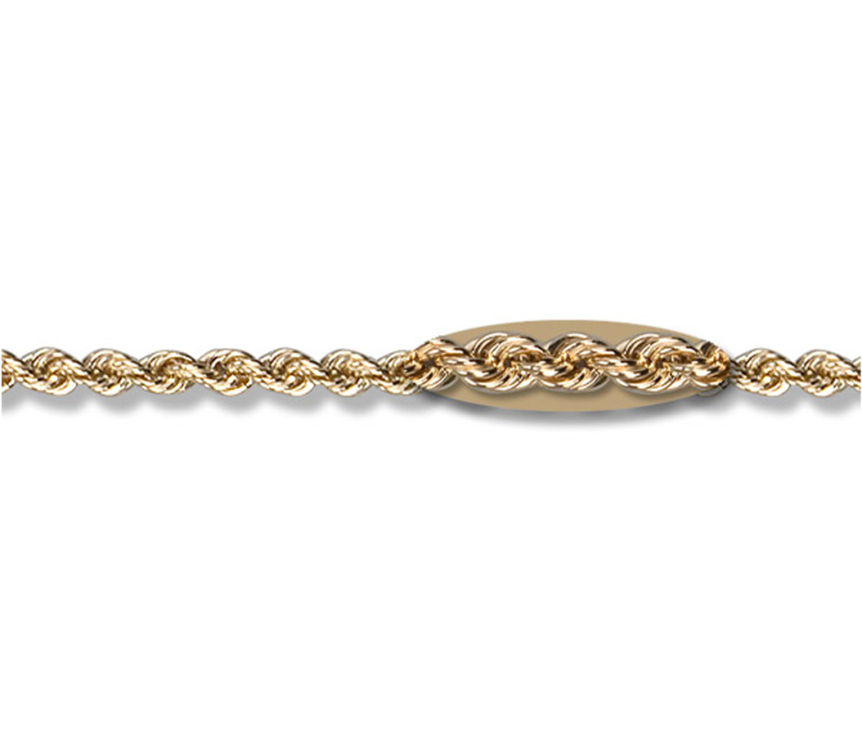 BRACELET EN OR JAUNE À MAILLE TORSADE - SY 2611B - BIJOUX CANADIEN