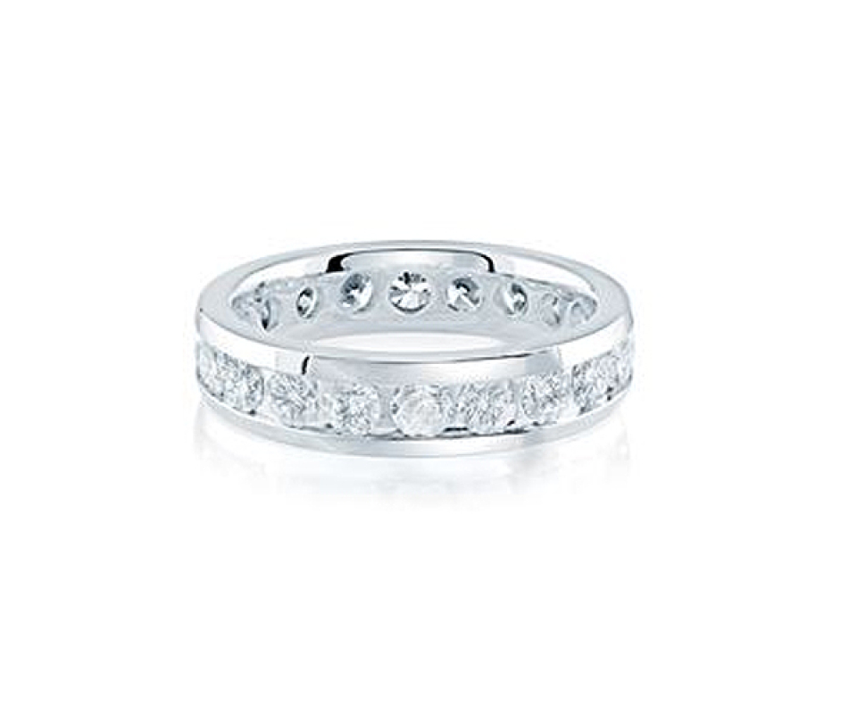 JONC ÉTERNITÉ EN OR 14K BLANC SERTI DE DIAMANTS DE LABORATOIRE - ML ETM006W200 - MALO 