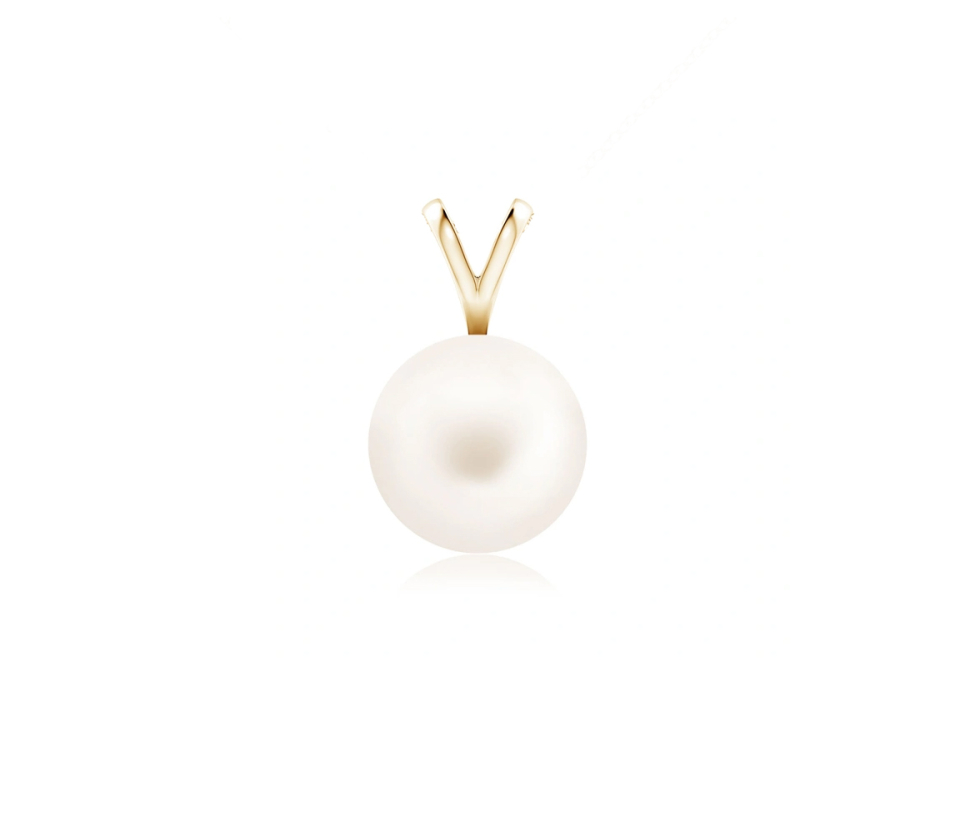 PENDENTIF EN OR 10K SERTI D'UNE PERLE D'EAU DOUCE - AR PED10YP354 - PERLE D'IMPORTATION
