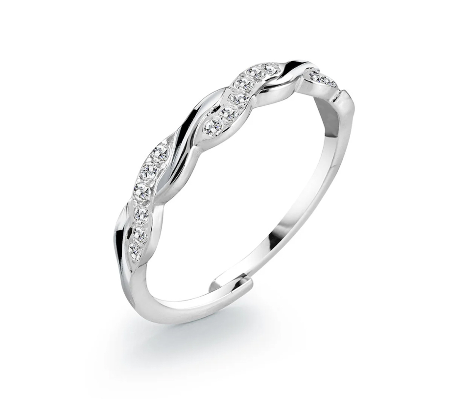 BAGUE AJUSTABLE TWIST AVEC CZ