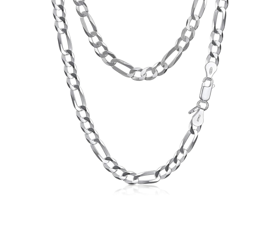 CHAINE ARGENT FIGARO PAVE 20 - MB FIG180S20 - BIJOUX D'IMPORTATION