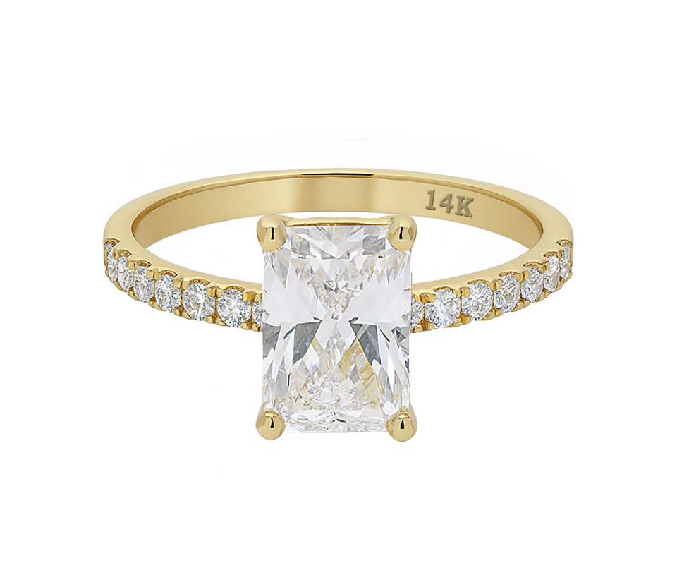 BAGUE EN OR JAUNE SERTIE DE DIAMANTS DE LABORATOIRE - SJ BD16 - BIJOUTERIE SUISSE INC.