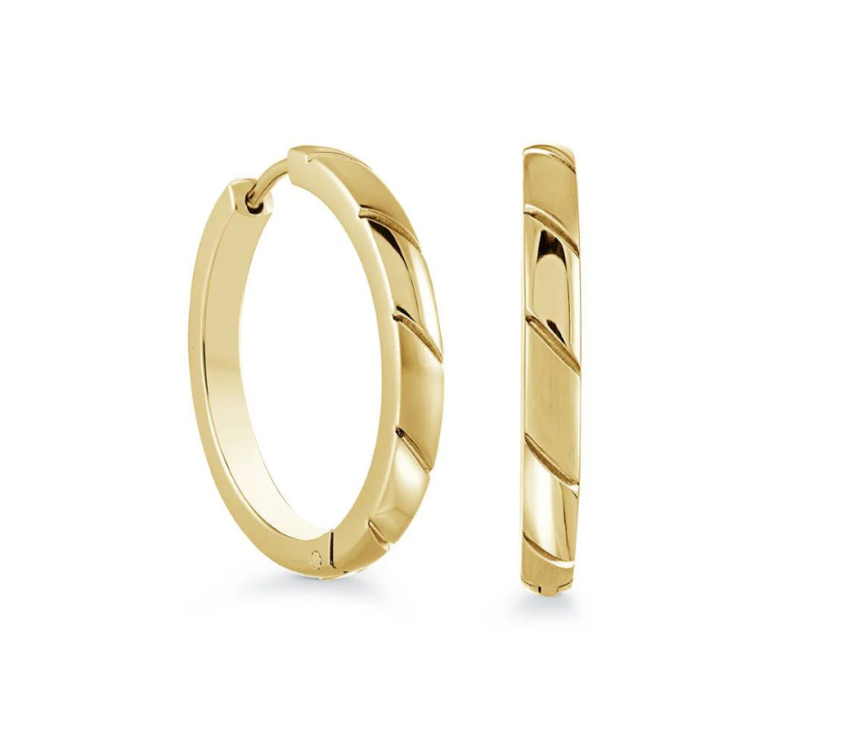 BOUCLES HUGGIES EN ACIER/PVD OR