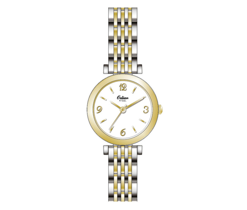 MONTRE POUR DAME ORLEAN EN ACIER/PVD OR 2 TONS - BA ME3611 - ORLEAN