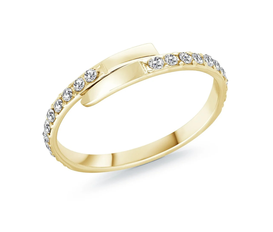 BAGUE AJUSTABLE CROISÉE AVEC CZ