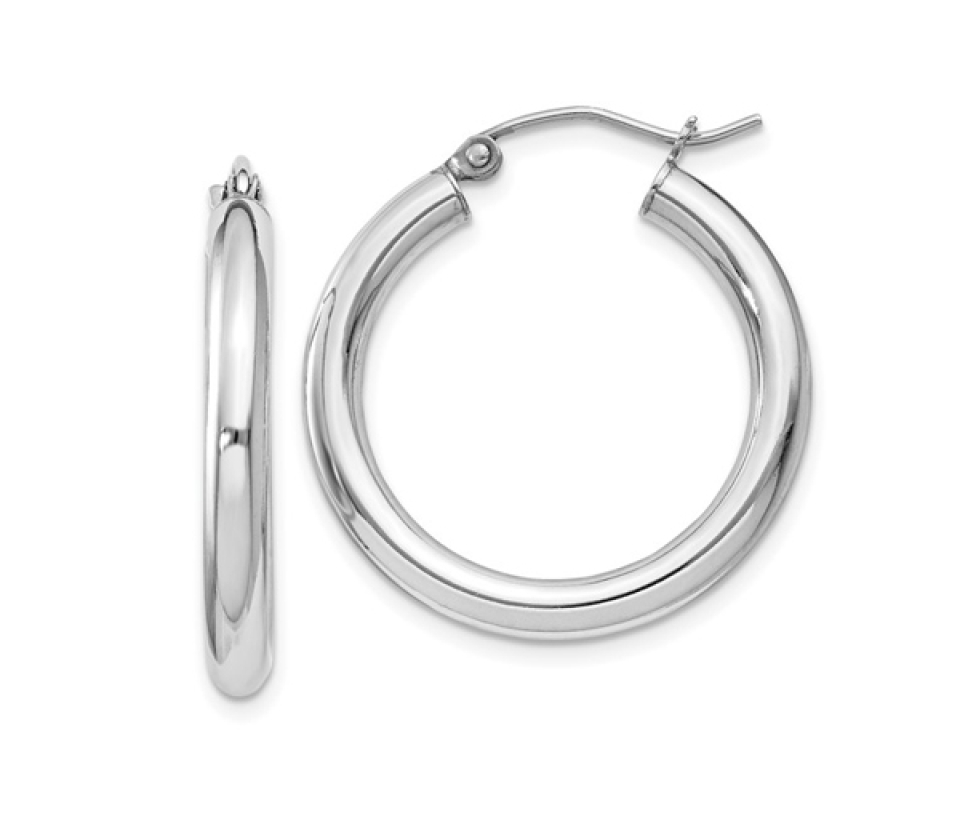 BOUCLES ANNEAUX EN ARGENT RHODIÉ - QG QE808 - IMPORTATION