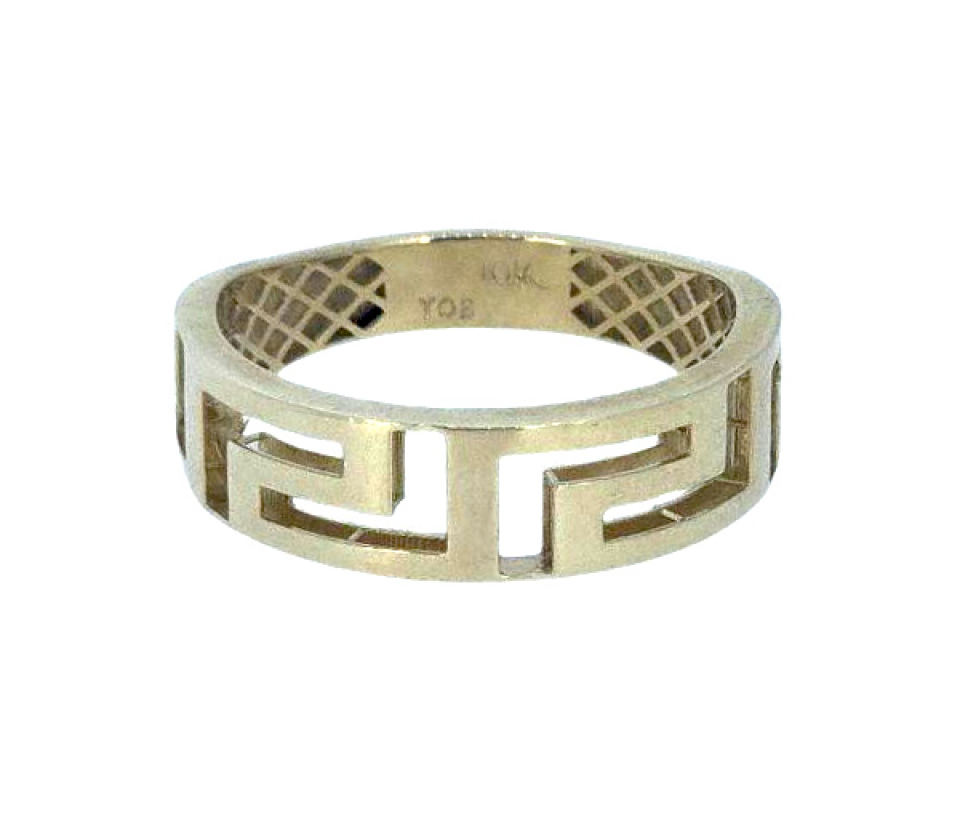 BAGUE À MOTIF VERSACE EN OR JAUNE - S BDVER05 - BIJOUX D'IMPORTATION