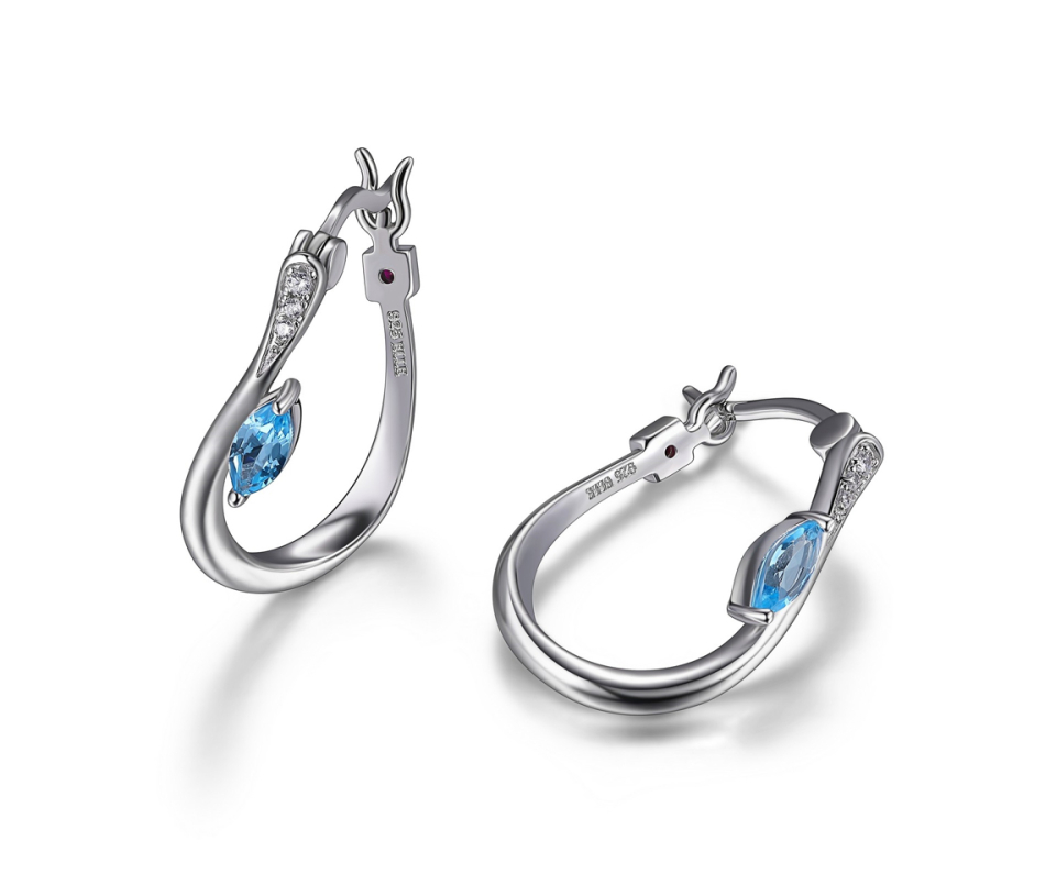 ANNEAUX ELLE EN ARGENT RHODIÉ