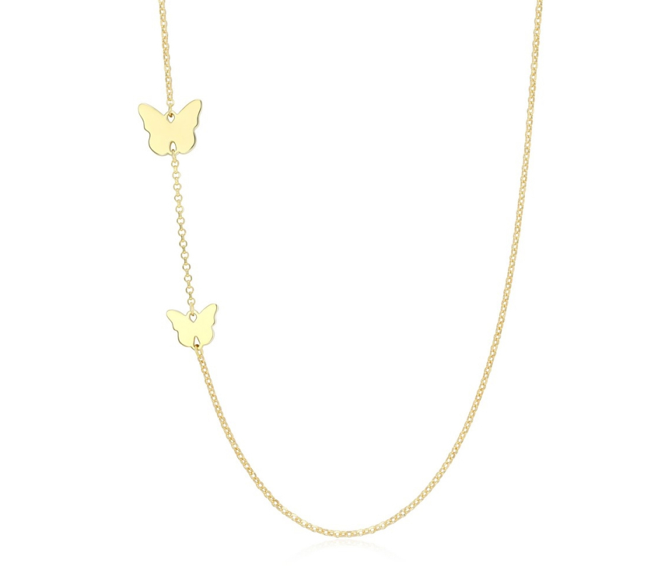 COLLIER PAPILLON EN ARGENT/PVD OR - PJ 30ADHHA012 - REIGN