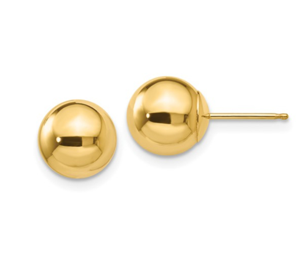 BOUCLES BOULES UNIES 8MM